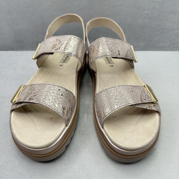 Mephisto Dominica Womens Size 12 (42) Platform Sandals Light Taupe Hook and Loop - Picture 2 of 10
